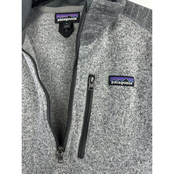 Patagonia Better Sweater Quarter Zip Fleece Pullover Grey Small *Company Logo - Picture 5 of 10